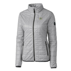 Green Bay Packers Cutter & Buck Women's Rainier PrimaLoft Eco Insulated Full-Zip Puffer Jacket Gray - NFL