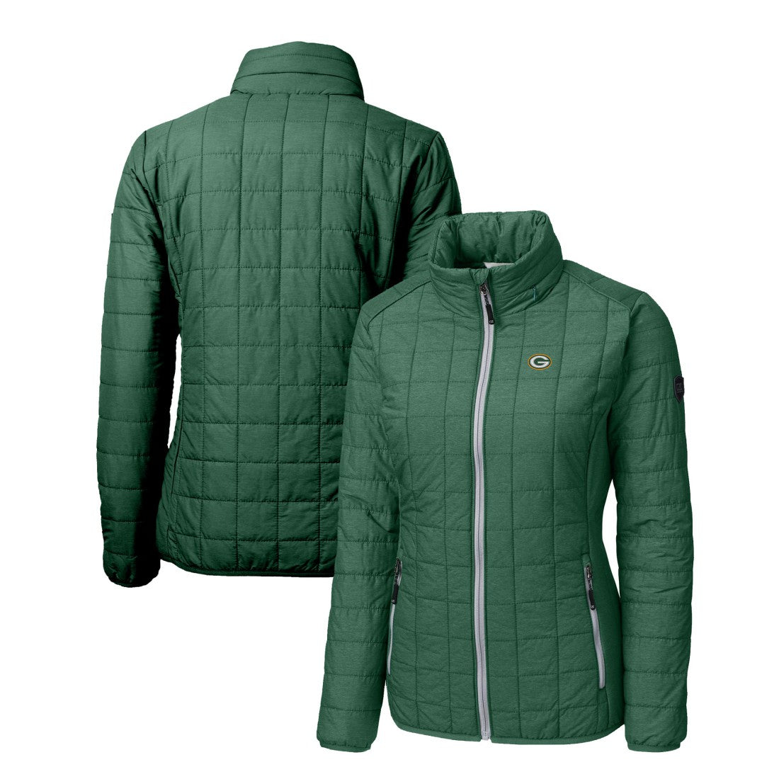 Green Bay Packers Cutter & Buck Women's Rainier PrimaLoft Eco Insulated Full-Zip Puffer Jacket Green - NFL
