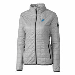 Detroit Lions Cutter & Buck Women's Rainier PrimaLoft Eco Insulated Full-Zip Puffer Jacket Gray - NFL