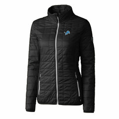 Detroit Lions Cutter & Buck Women's Rainier PrimaLoft Eco Insulated Full-Zip Puffer Jacket Black - NFL