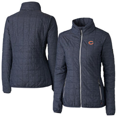 Chicago Bears Cutter & Buck Women's Rainier PrimaLoft Eco Insulated Full-Zip Puffer Jacket Navy - NFL
