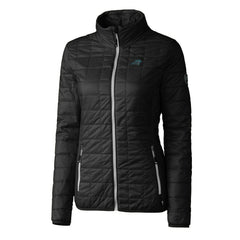 Carolina Panthers Cutter & Buck Women's Rainier PrimaLoft Eco Insulated Full-Zip Puffer Jacket Black - NFL