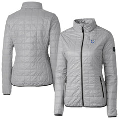 Indianapolis Colts Cutter & Buck Women's Rainier PrimaLoft Eco Insulated Full-Zip Puffer Jacket Gray - NFL