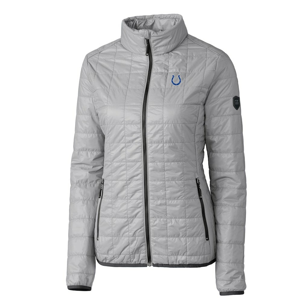 Indianapolis Colts Cutter & Buck Women's Rainier PrimaLoft Eco Insulated Full-Zip Puffer Jacket Gray - NFL