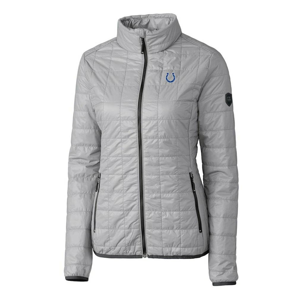 Indianapolis Colts Cutter & Buck Women's Rainier PrimaLoft Eco Insulated Full-Zip Puffer Jacket Gray - NFL