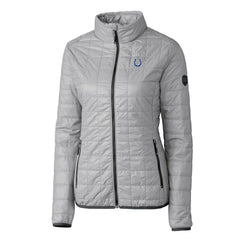 Indianapolis Colts Cutter & Buck Women's Rainier PrimaLoft Eco Insulated Full-Zip Puffer Jacket Gray - NFL