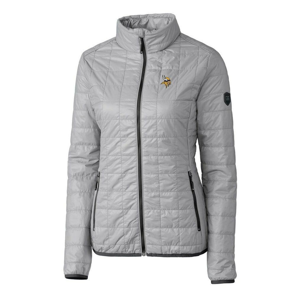 Minnesota Vikings Cutter & Buck Women's Rainier PrimaLoft Eco Insulated Full-Zip Puffer Jacket Gray - NFL