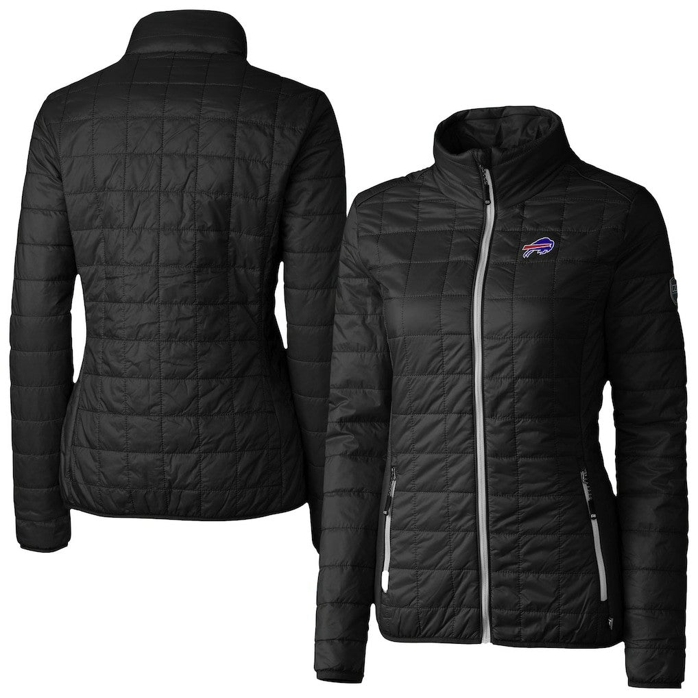 Buffalo Bills Cutter & Buck Women's Rainier PrimaLoft Eco Insulated Full-Zip Puffer Jacket Black - NFL