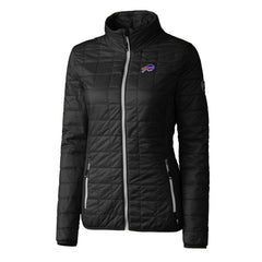Buffalo Bills Cutter & Buck Women's Rainier PrimaLoft Eco Insulated Full-Zip Puffer Jacket Black - NFL