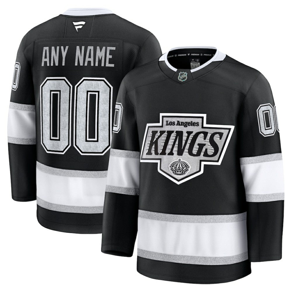 Los Angeles Kings Fanatics Home Premium Custom Jersey - Black | NHL Jerseys