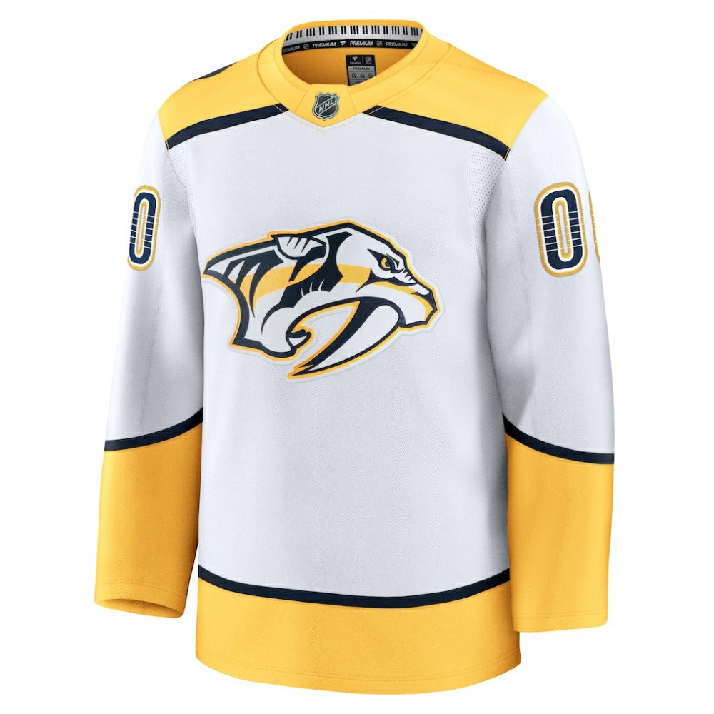 Nashville Predators Fanatics Away Premium Custom Jersey - White | NHL Jerseys