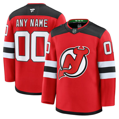 New Jersey Devils Fanatics Home Premium Custom Jersey - Red | NHL Jerseys