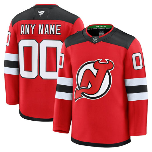 New Jersey Devils Fanatics Home Premium Custom Jersey - Red | NHL Jerseys