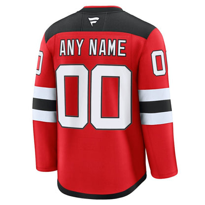 New Jersey Devils Fanatics Home Premium Custom Jersey - Red | NHL Jerseys