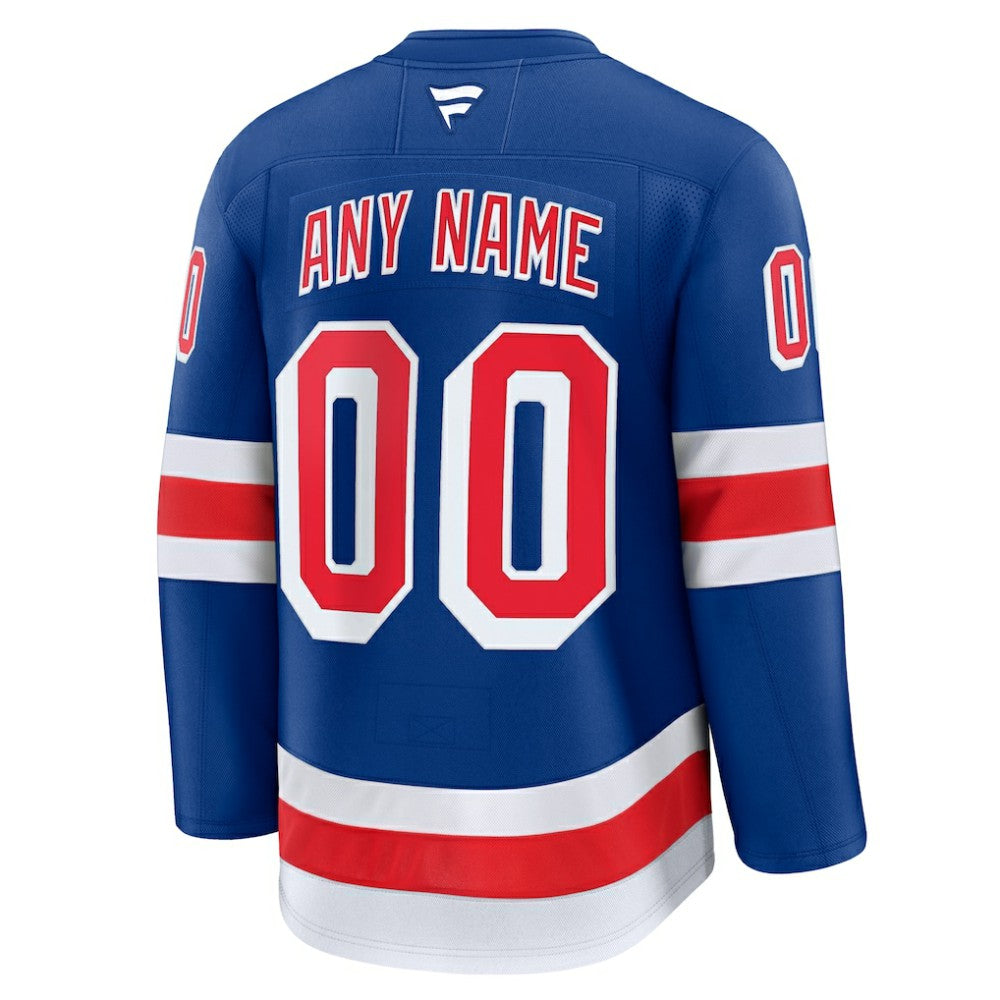 New York Rangers Fanatics Home Premium Custom Jersey - Royal | NHL Jerseys