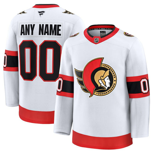 Ottawa Senators Fanatics Away Premium Custom Jersey - White | NHL Jerseys