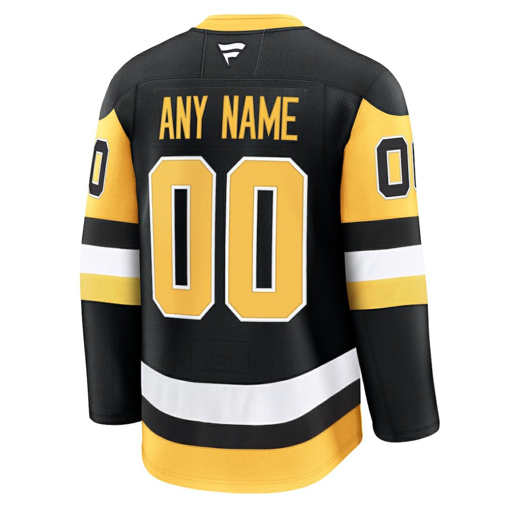 Pittsburgh Penguins Fanatics Home Premium Custom Jersey - Black | NHL Jerseys