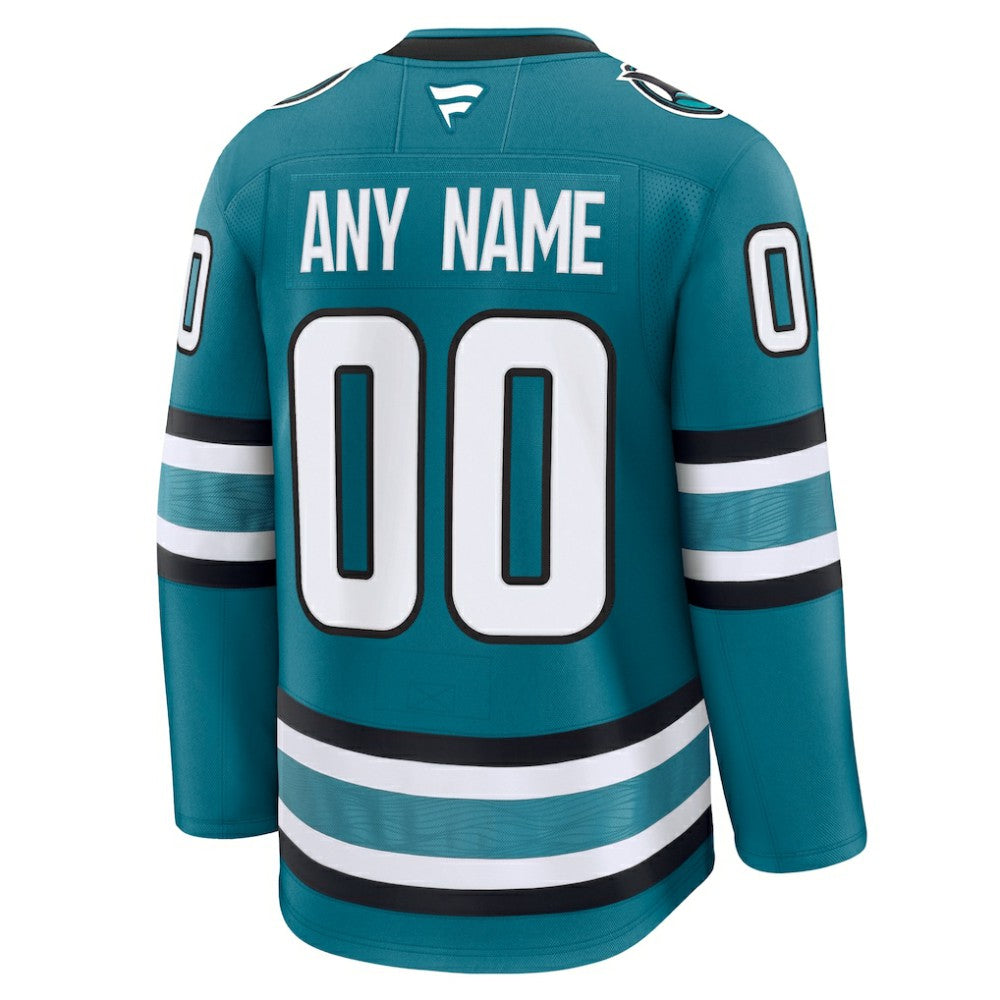San Jose Sharks - Fanatics Home Premium Custom Jersey Teal