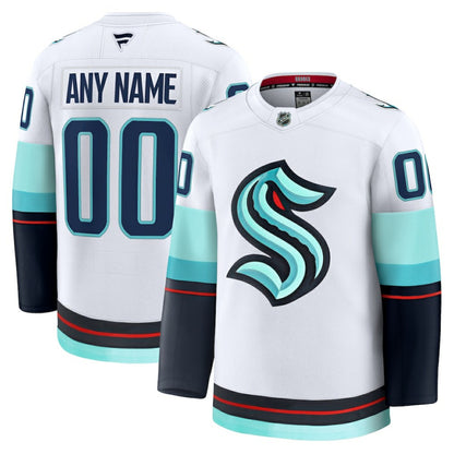 Seattle Kraken Fanatics Away Premium Custom Jersey - White | NHL Jerseys