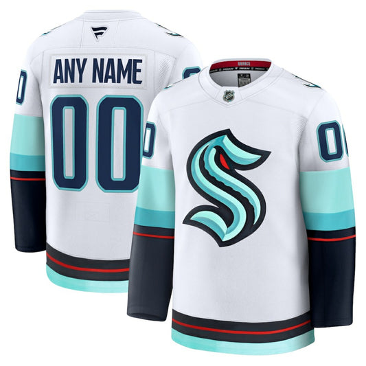 Seattle Kraken Fanatics Away Premium Custom Jersey - White | NHL Jerseys