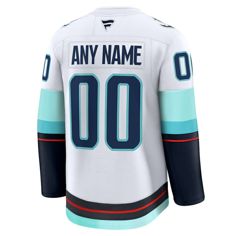 Seattle Kraken Fanatics Away Premium Custom Jersey - White | NHL Jerseys