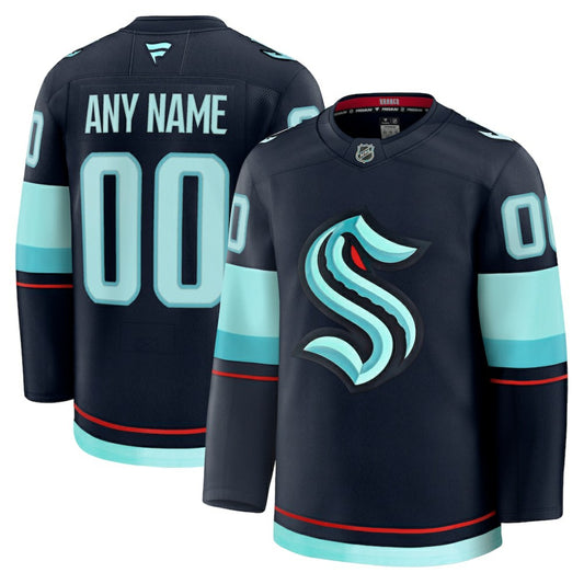 Seattle Kraken Fanatics Home Premium Custom Jersey - Deep Sea Blue | NHL Jerseys