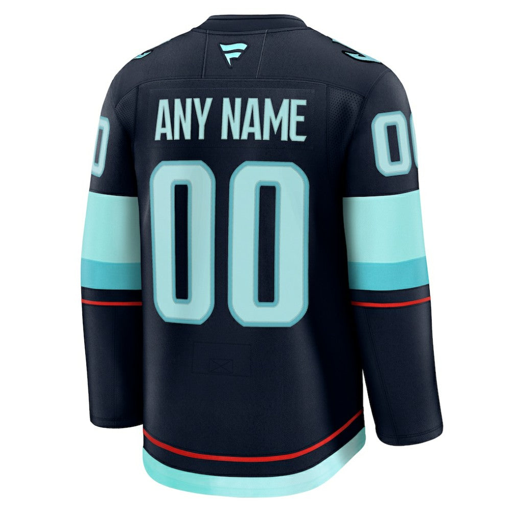 Seattle Kraken Fanatics Home Premium Custom Jersey - Deep Sea Blue | NHL Jerseys