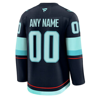 Seattle Kraken Fanatics Home Premium Custom Jersey - Deep Sea Blue | NHL Jerseys