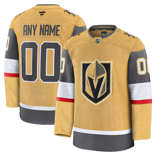Vegas Golden Knights Fanatics Home Premium Custom Jersey - Gold | NHL Jerseys
