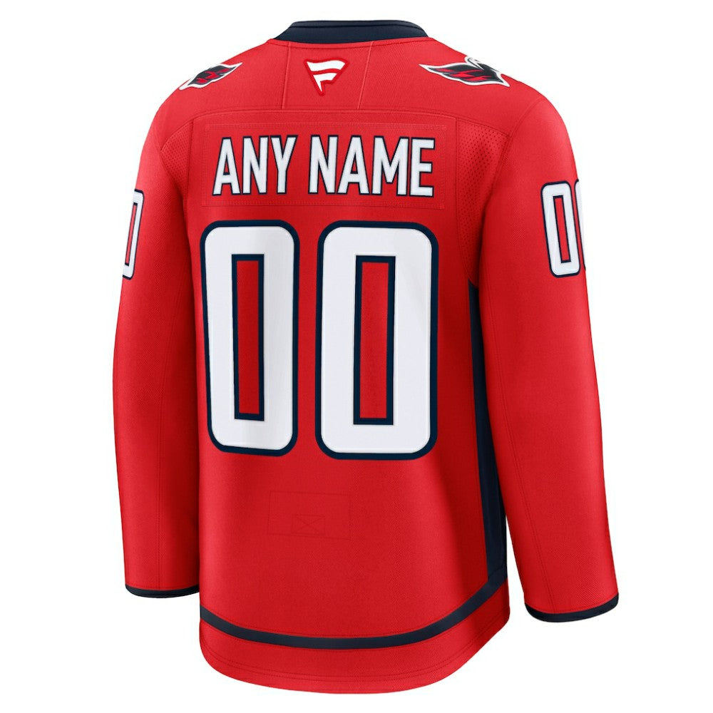Washington Capitals Fanatics Home Premium Custom Jersey - Red | NHL Jerseys