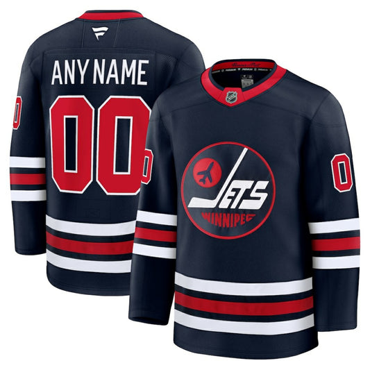 Winnipeg Jets Fanatics Alternate Premium Custom Jersey - Navy | NHL Jerseys