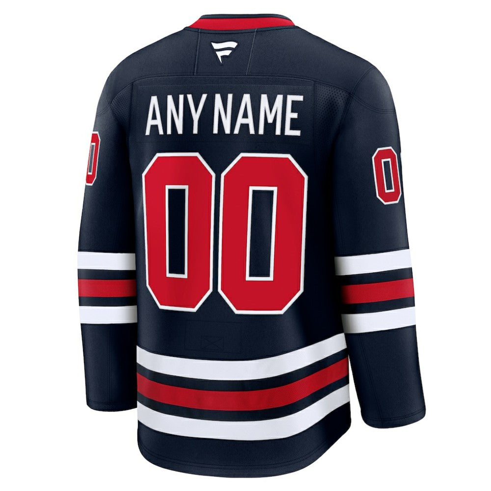 Winnipeg Jets Fanatics Alternate Premium Custom Jersey - Navy | NHL Jerseys