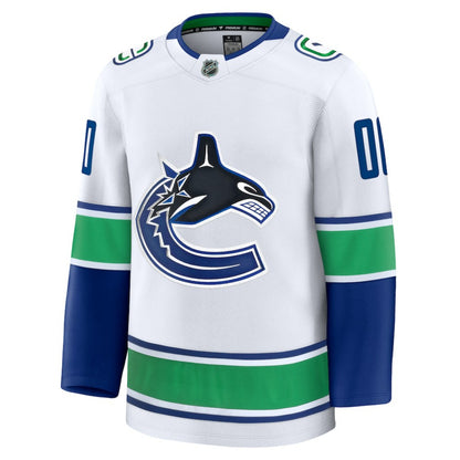 Vancouver Canucks Fanatics Away Premium Custom Jersey - White | NHL Jerseys