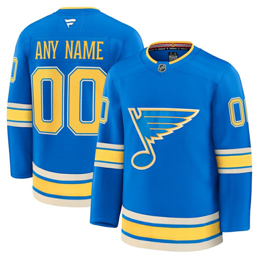 St. Louis Blues Fanatics Alternate Premium Custom Jersey - Blue | NHL Jerseys