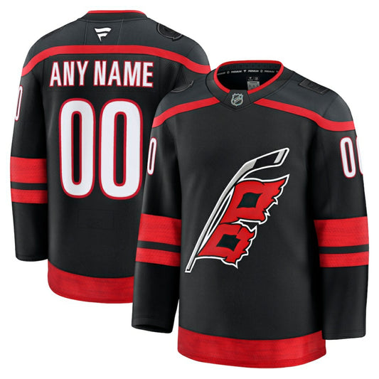Carolina Hurricanes Fanatics Home Premium Custom Jersey - Black | NHL Jerseys