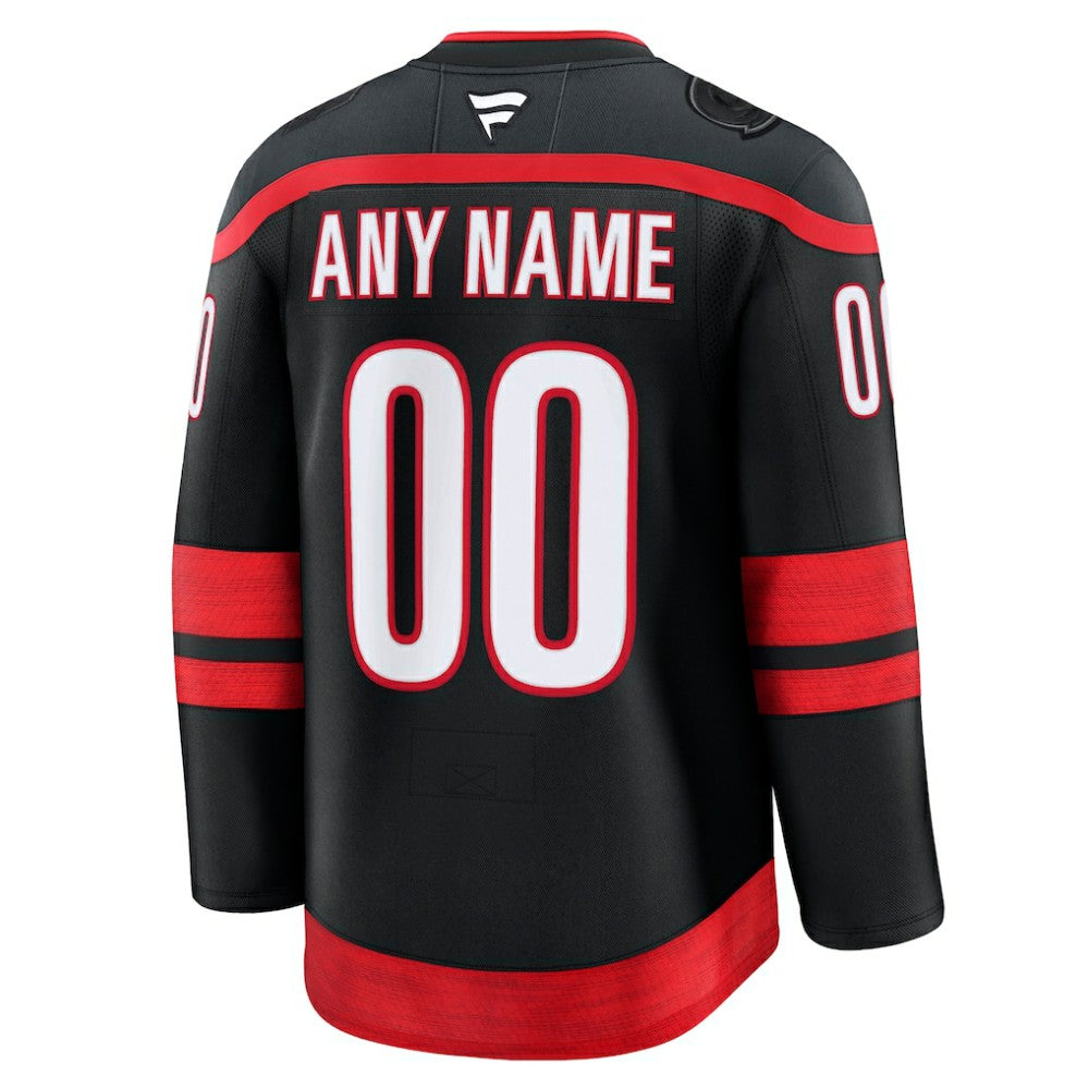 Carolina Hurricanes Fanatics Home Premium Custom Jersey - Black | NHL Jerseys