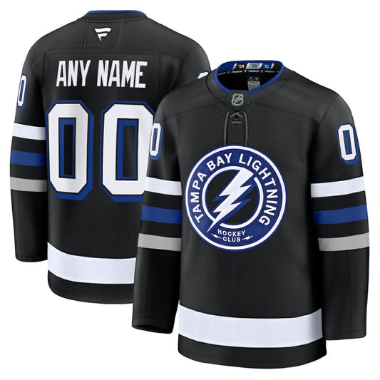 Tampa Bay Lightning Fanatics Alternate Premium Custom Jersey - Black | NHL Jerseys