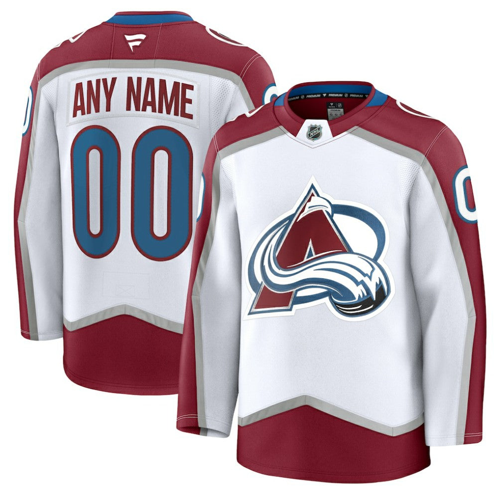 Colorado Avalanche - Fanatics Away Premium Custom Jersey White