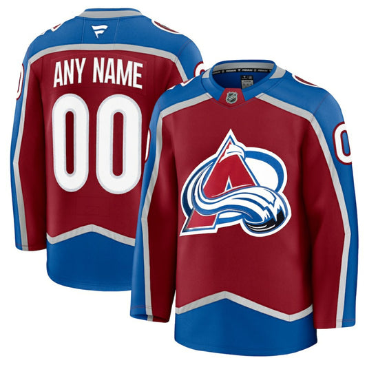 Colorado Avalanche Fanatics Home Premium Custom Jersey - Burgundy | NHL Jerseys