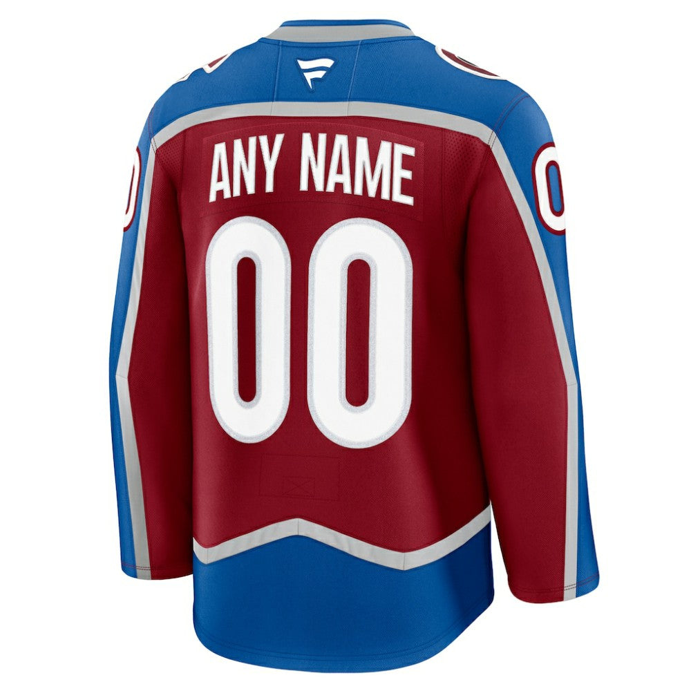 Colorado Avalanche Fanatics Home Premium Custom Jersey - Burgundy | NHL Jerseys