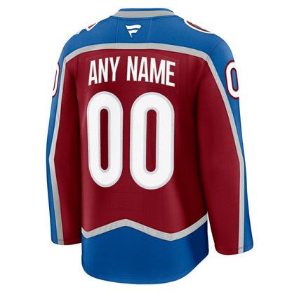 Colorado Avalanche Fanatics Home Premium Custom Jersey - Burgundy | NHL Jerseys