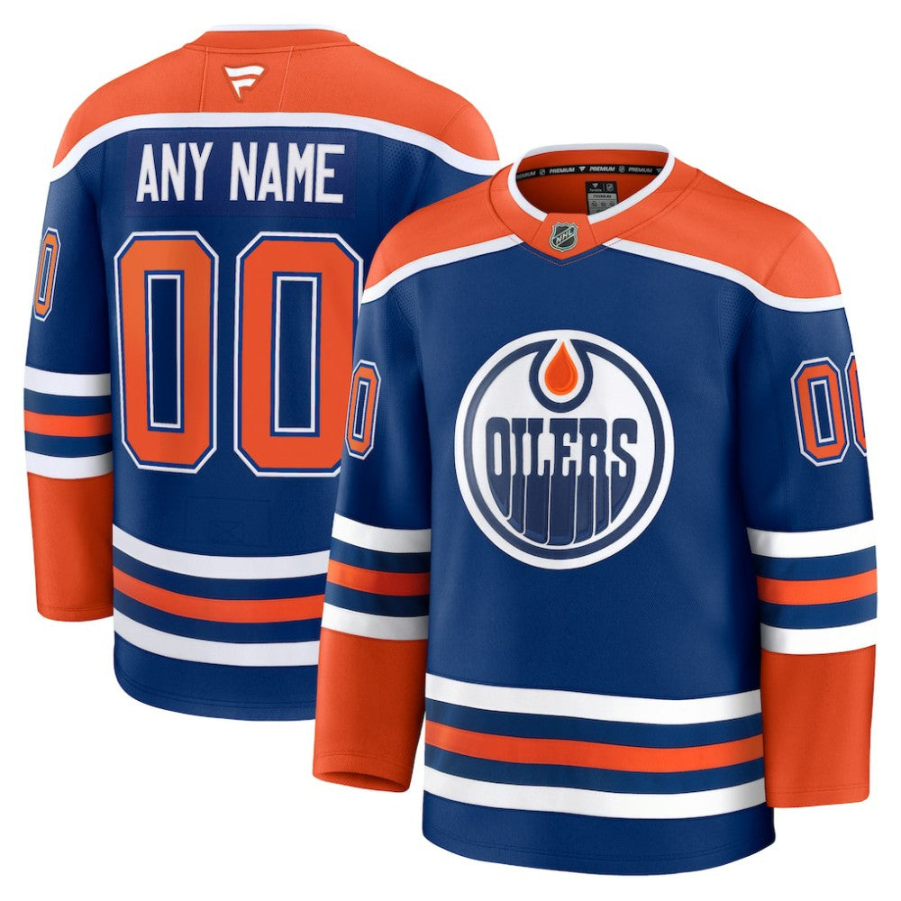 Edmonton Oilers Fanatics Home Premium Custom Jersey - Royal | NHL Jerseys
