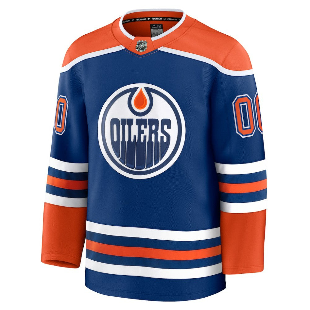 Edmonton Oilers Fanatics Home Premium Custom Jersey - Royal | NHL Jerseys