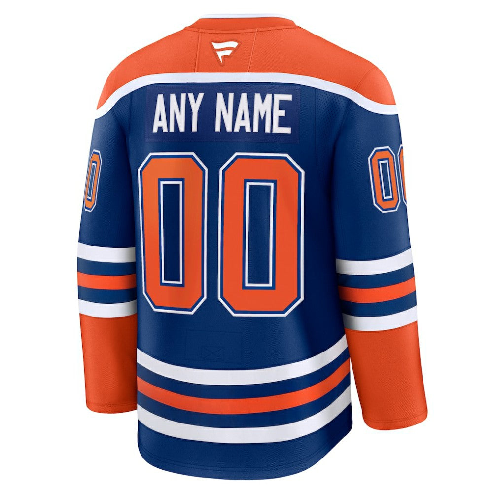 Edmonton Oilers Fanatics Home Premium Custom Jersey - Royal | NHL Jerseys
