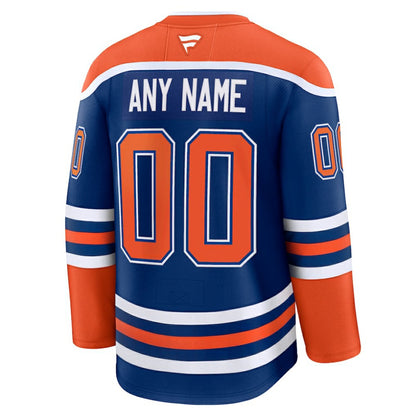 Edmonton Oilers Fanatics Home Premium Custom Jersey - Royal | NHL Jerseys