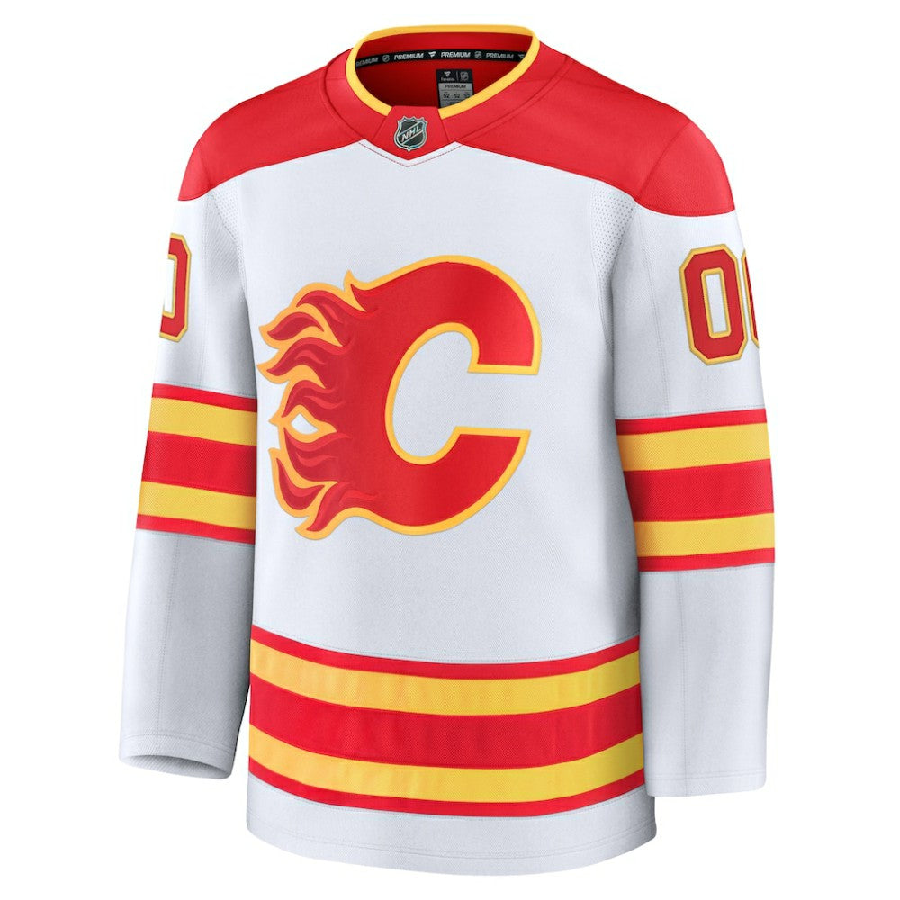 Calgary Flames - Fanatics Away Premium Custom Jersey White
