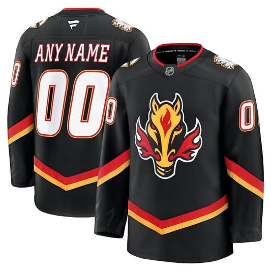 Calgary Flames Fanatics Alternate Premium Custom Jersey - Black | NHL Jerseys