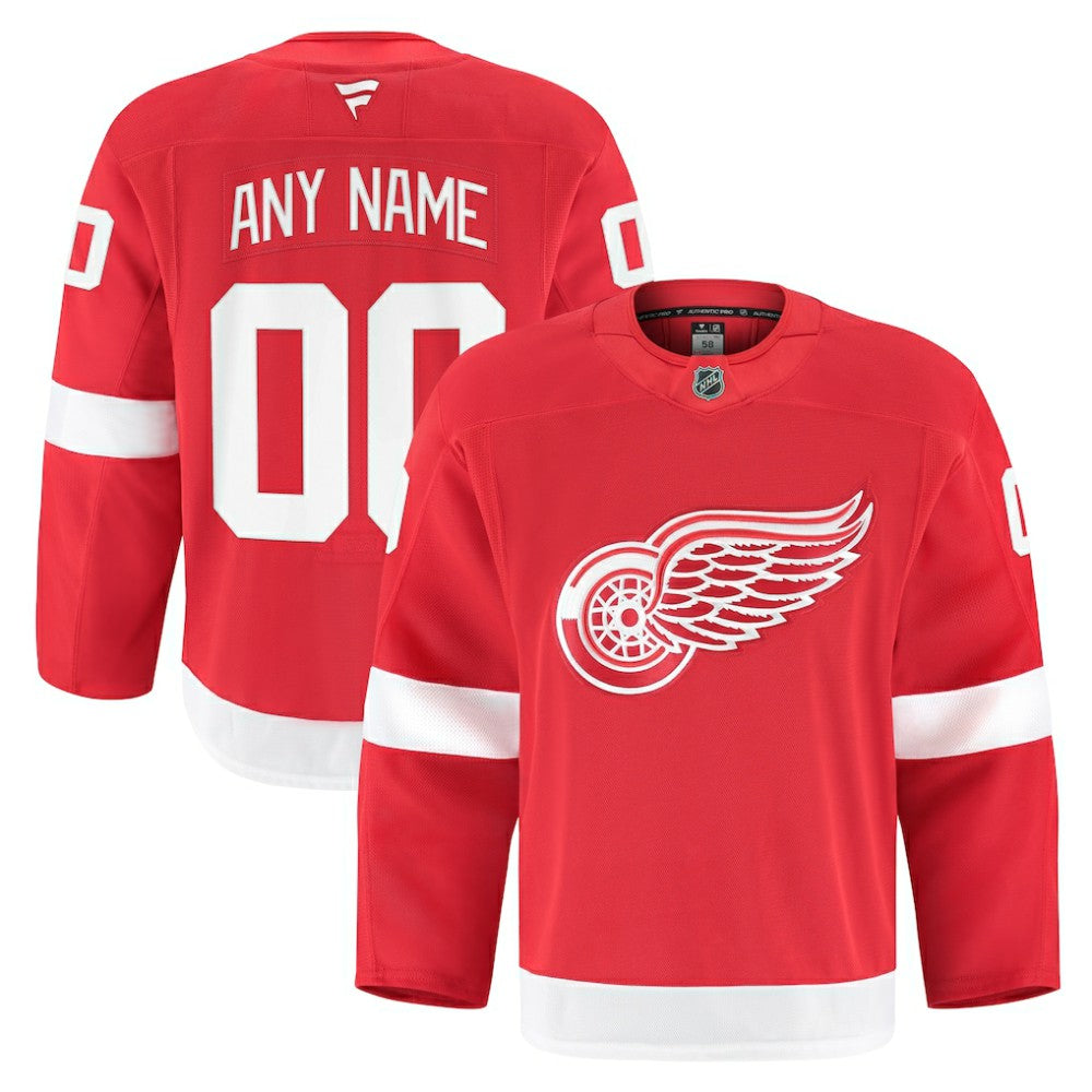 Detroit Red Wings Fanatics Home Authentic Pro Custom Jersey - Red | NHL Jerseys