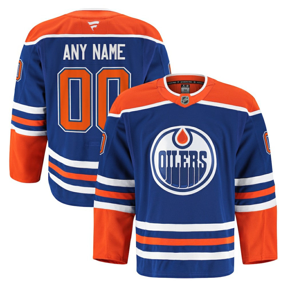 Edmonton Oilers Fanatics Home Authentic Pro Custom Jersey - Royal | NHL Jerseys