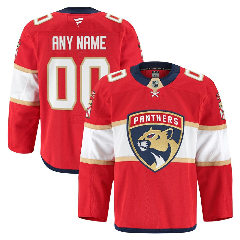 Florida Panthers Fanatics Home Authentic Pro Custom Jersey - Red | NHL Jerseys